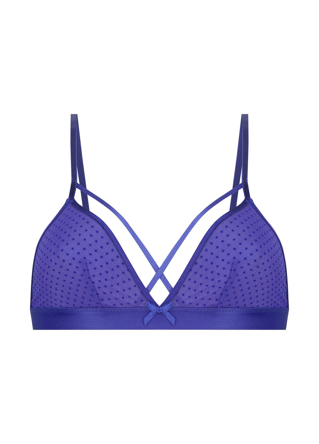 Синій тріенджел бюстгальтер Hunkemoller без кісточок поліамід