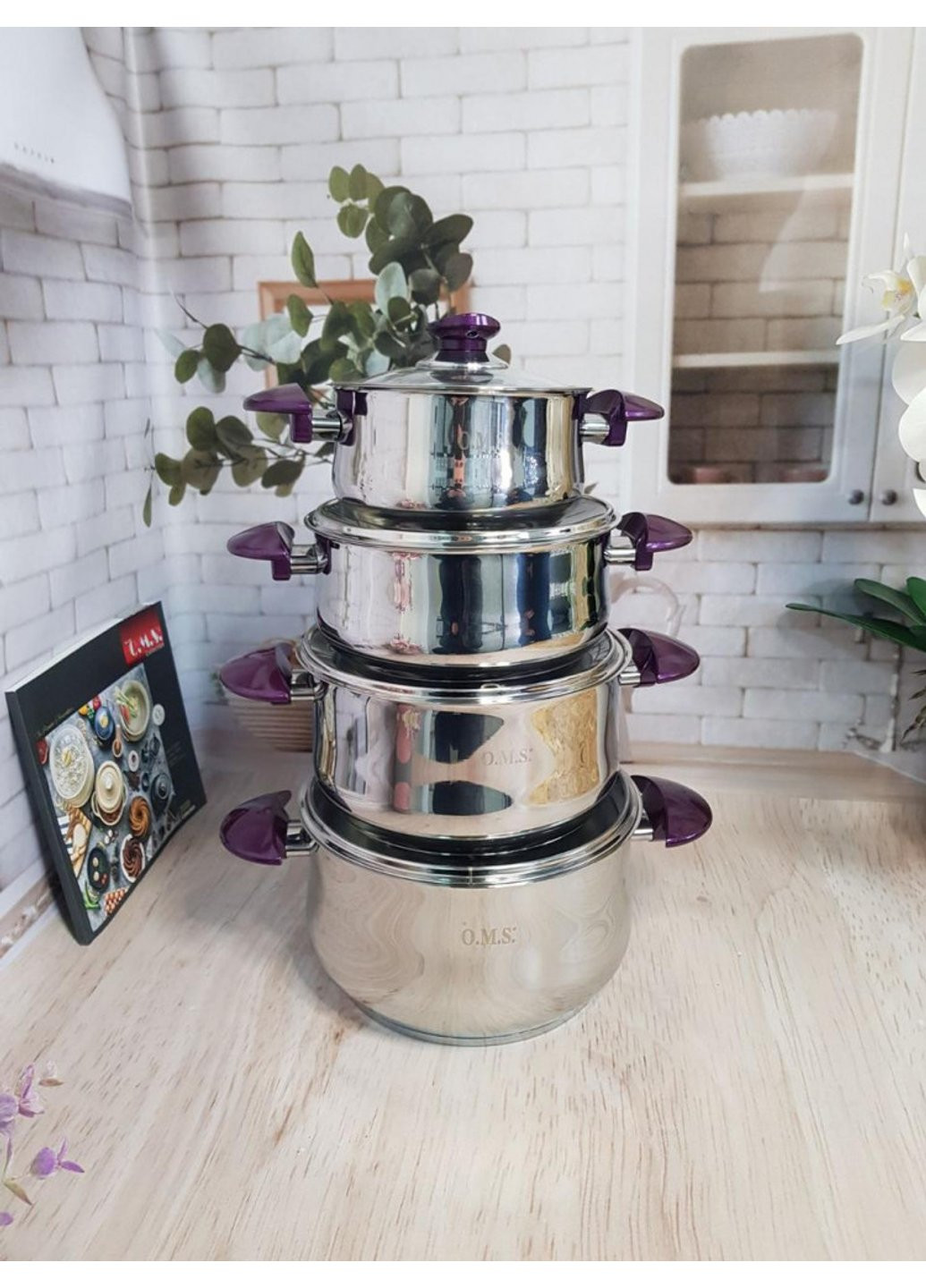 Набір посуду Yummy 1036-Purple 8 предметів OMS (254703695)