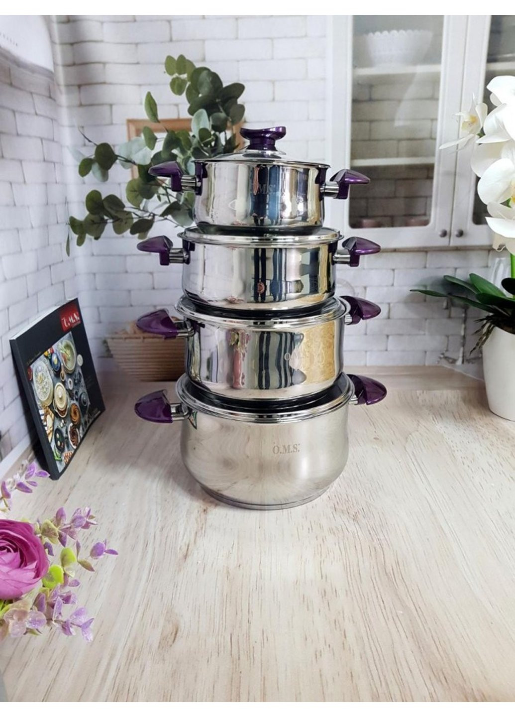 Набір посуду Yummy 1036-Purple 8 предметів OMS (254703695)