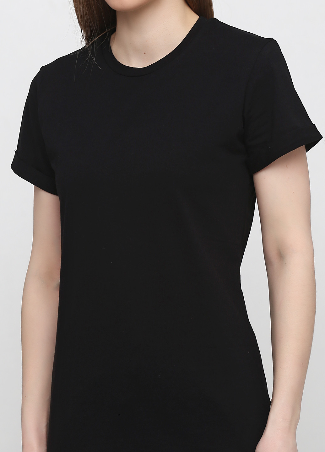 Черная летняя футболка женская 19ж441-24 черная с коротким рукавом Malta 19Ж441-24 чорна
