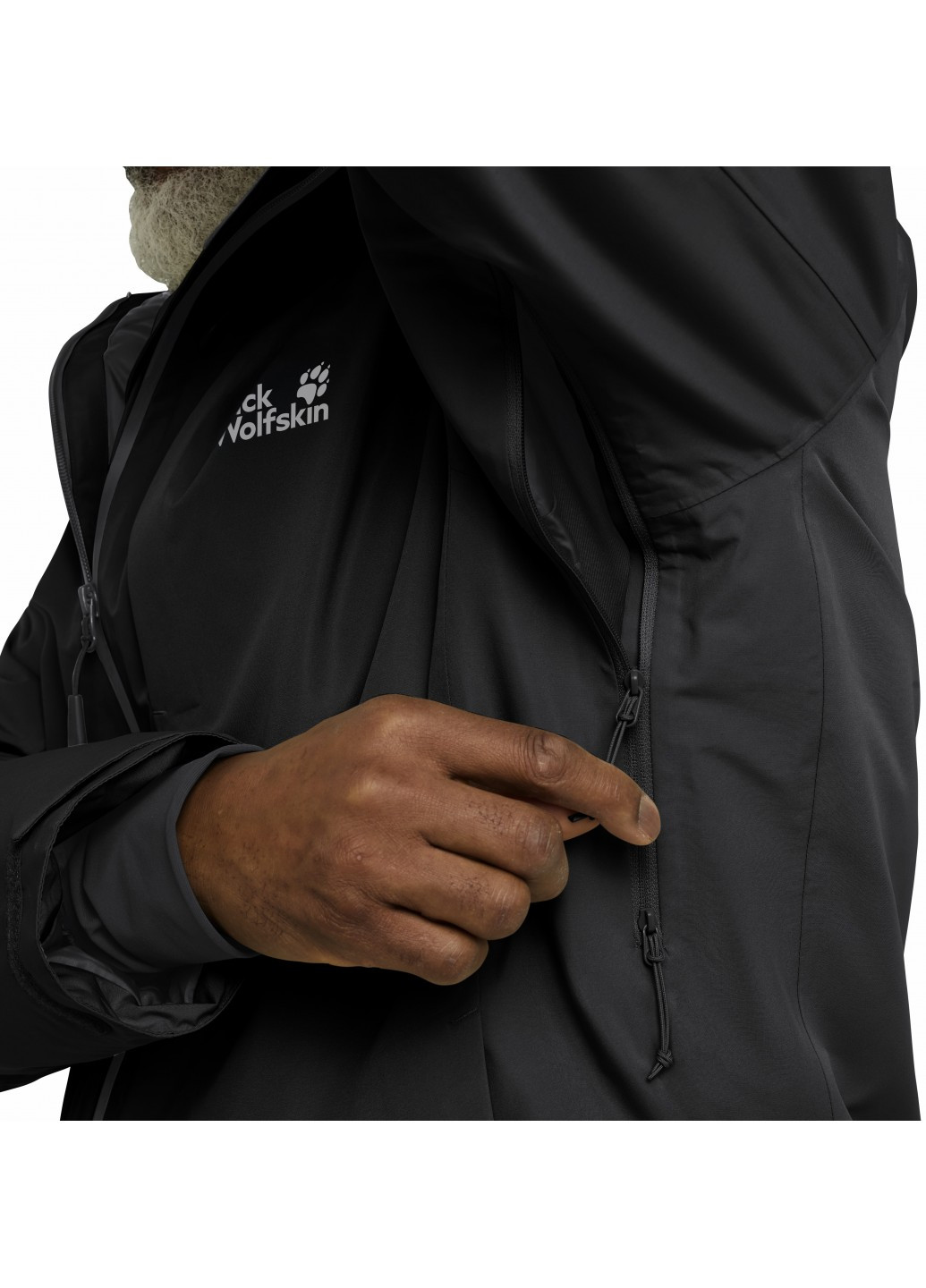 Чорний зимній Пуховик Jack Wolfskin