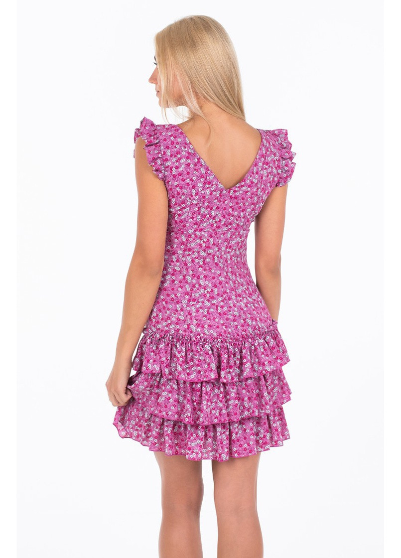 Розовое кэжуал платье Guess однотонное