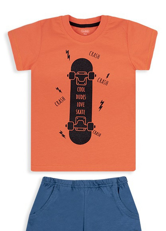 Оранжевый летний детский костюм для мальчика*чувачки* Габби
