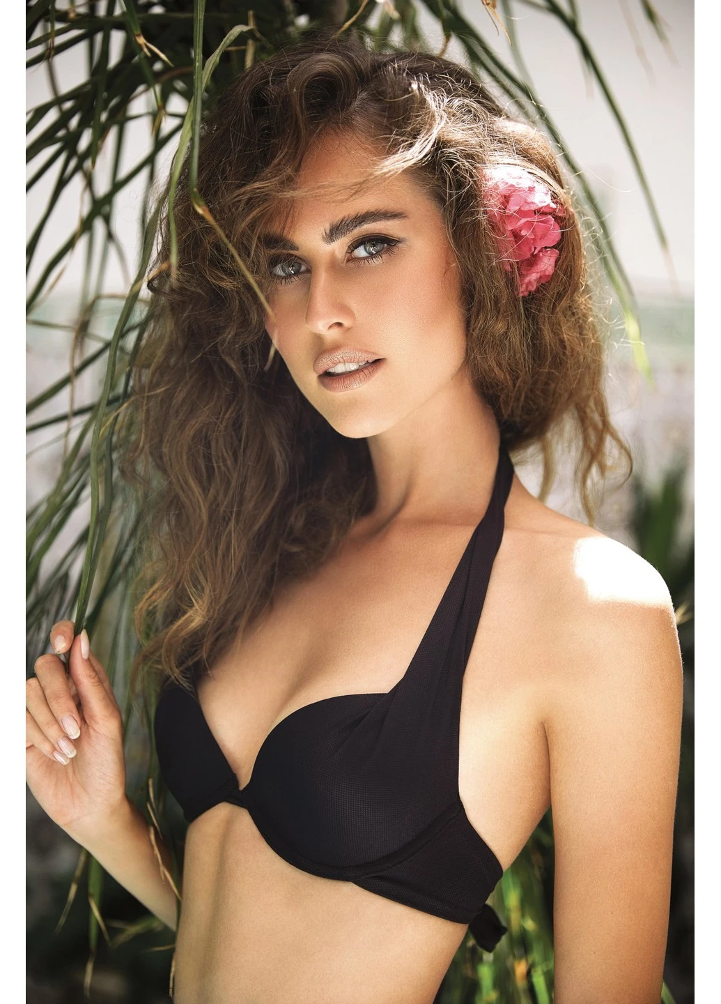Желтый летний купальник push-up черный корбей 994-001/994-223 Anabel Arto