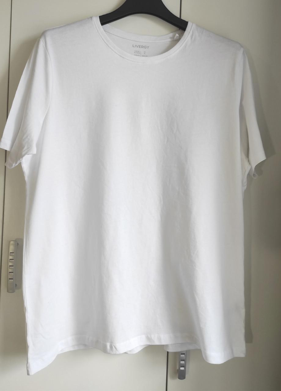 Белая базовая мужская футболка Livergy
