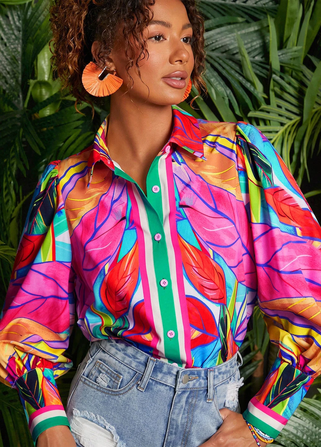 Комбинированная блуза SHEIN