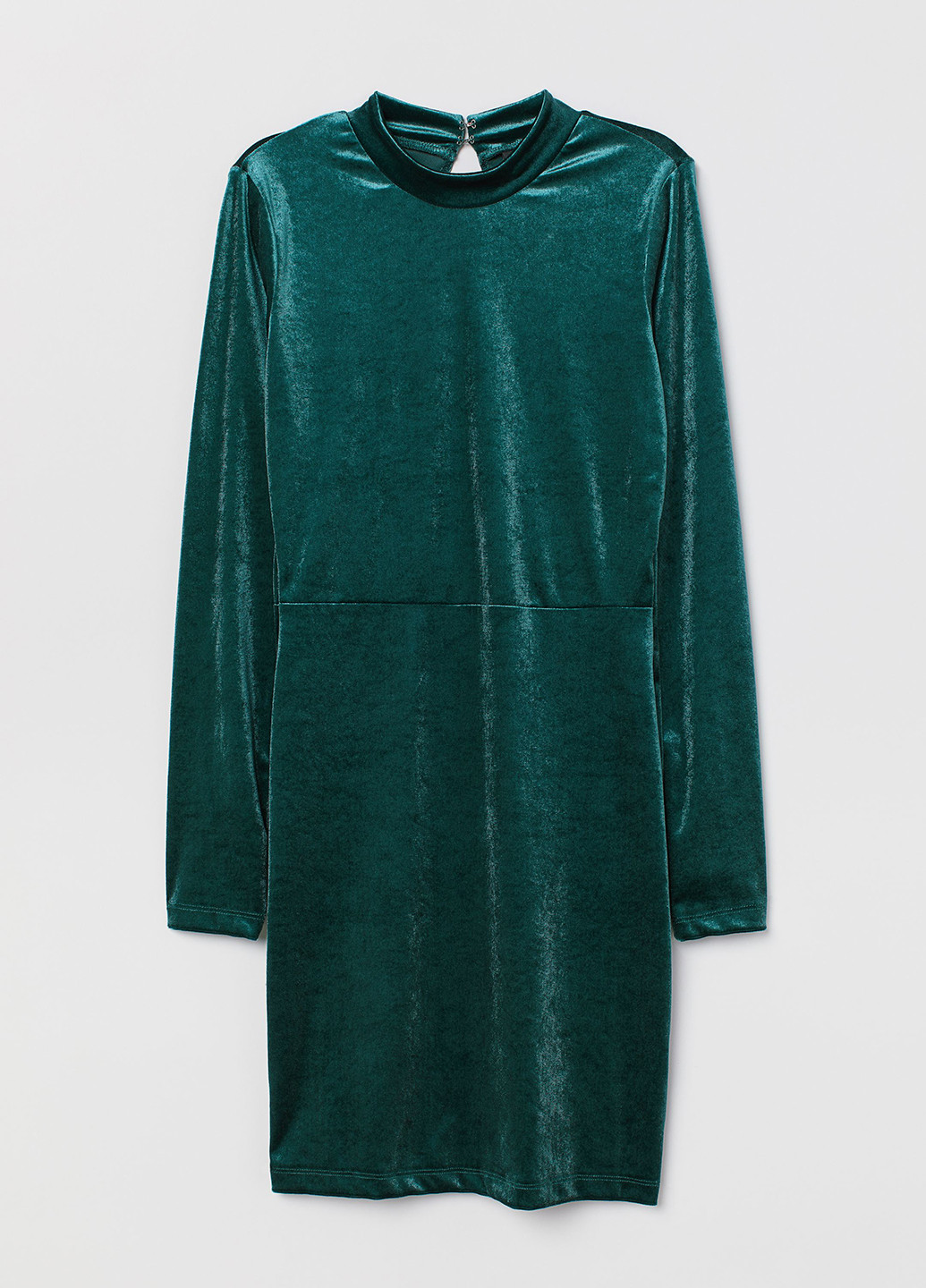 Изумрудное кэжуал платье с открытой спиной H&M однотонное
