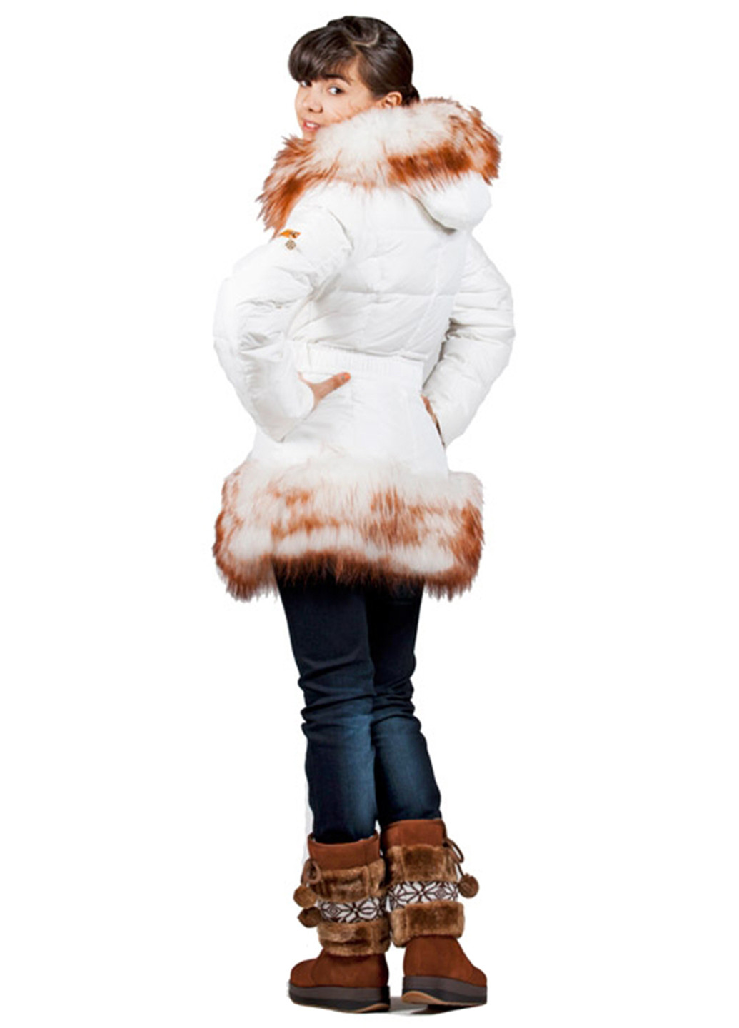 Білий зимній Пуховик Geldeen Fox