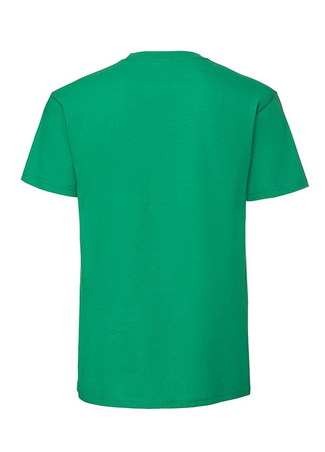 Зеленая футболка Fruit of the Loom Ringspun premium