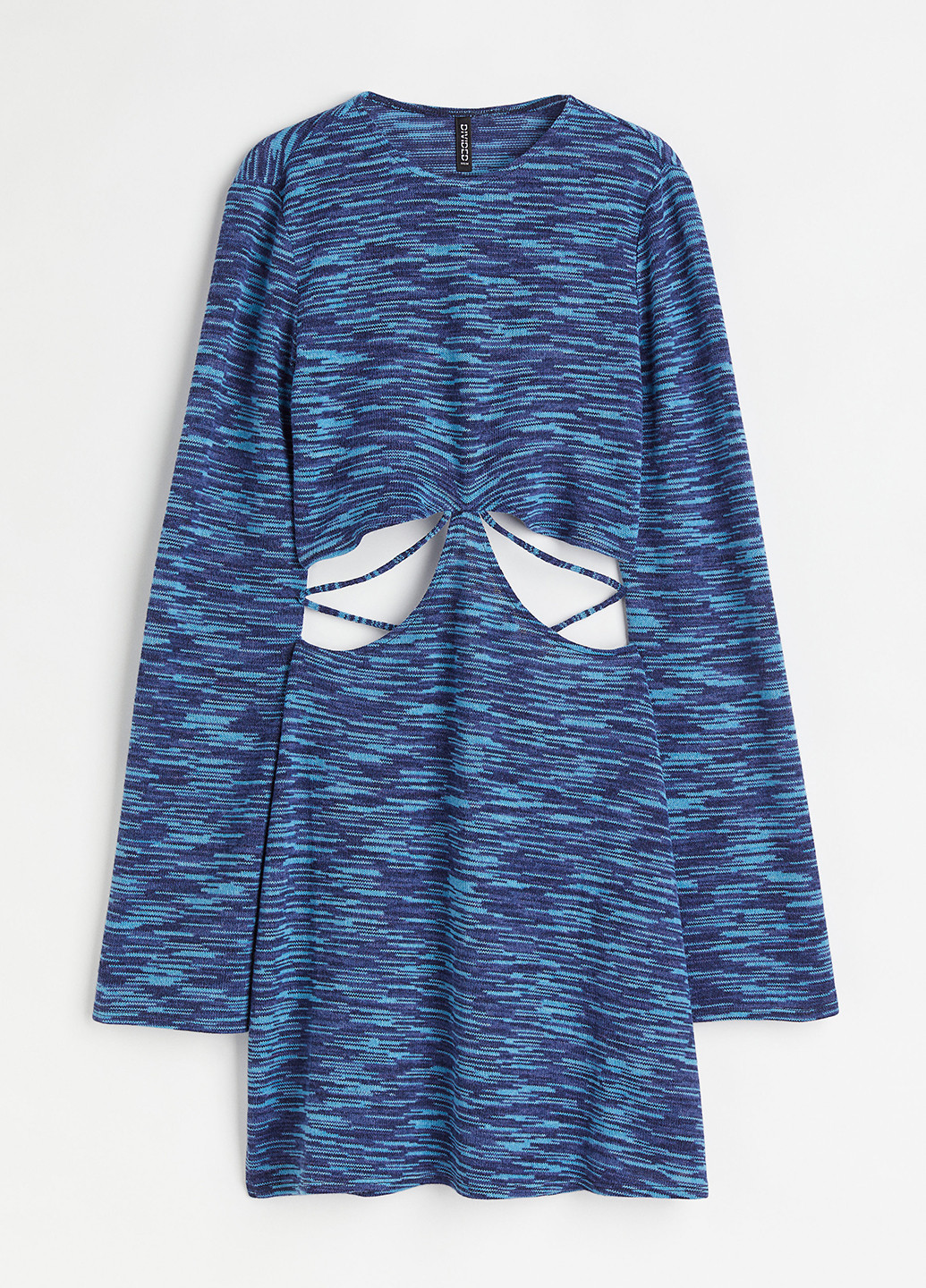 Блакитна кежуал сукня H&M меланжева