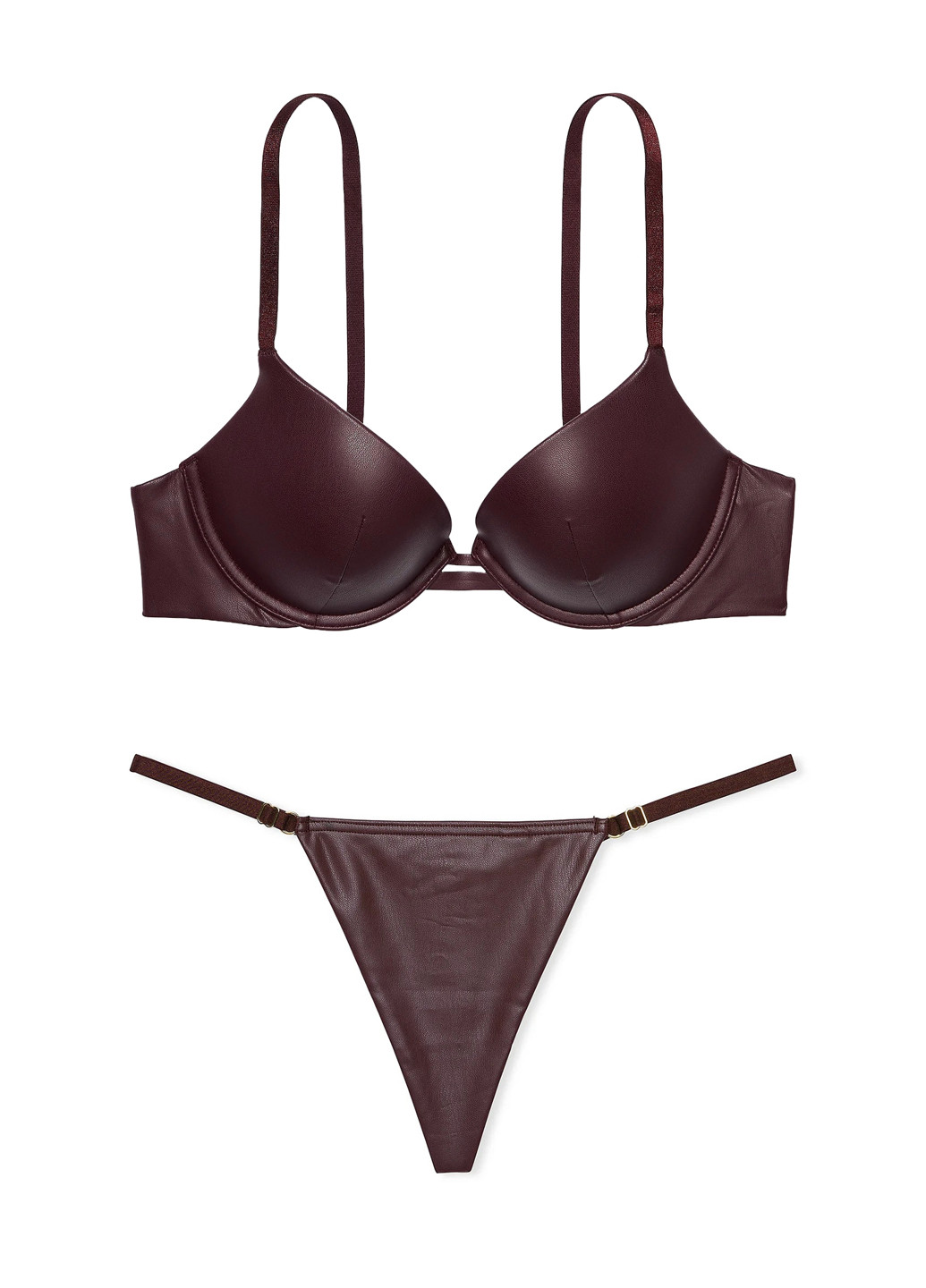 Бордовый демисезонный комплект (бюстгальтер, трусики) Victoria's Secret