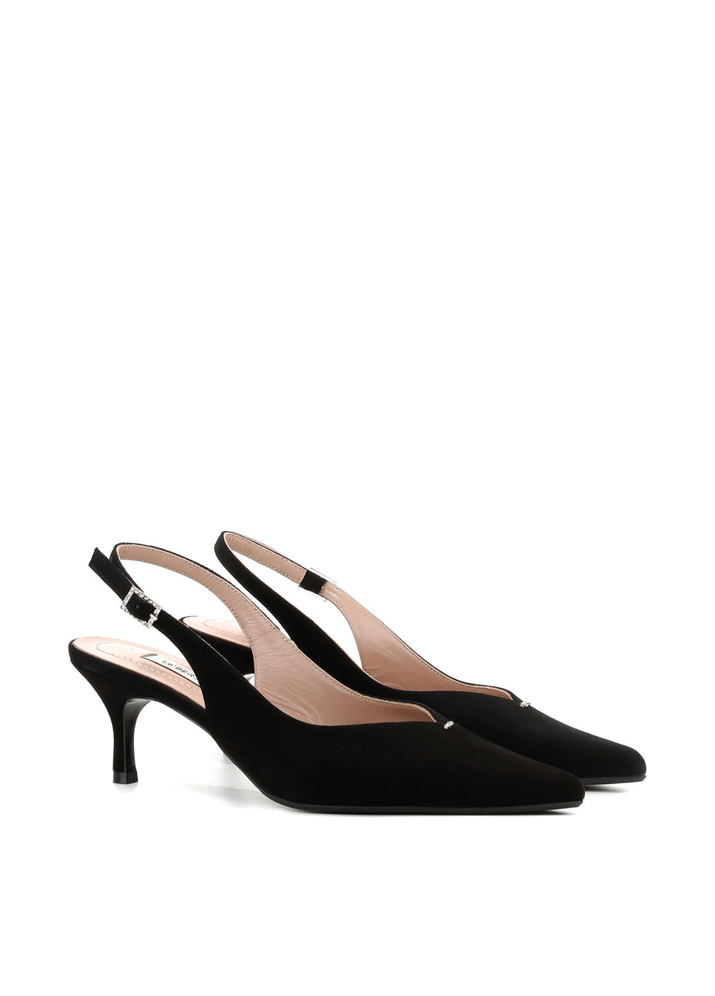 Le'BERDES Туфлі слінгбекі чорний з натуральна замша, україна — літо (360795501)