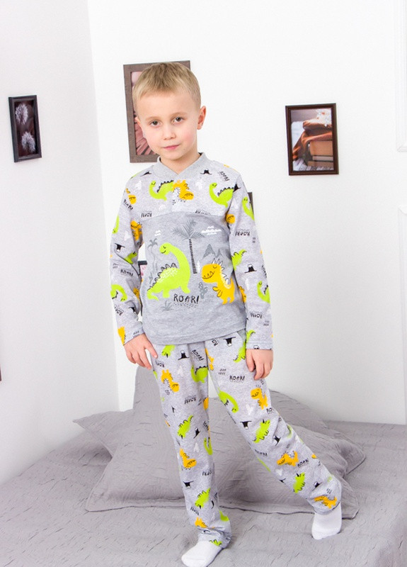 Серая всесезон пижама для мальчика Носи своє 6077