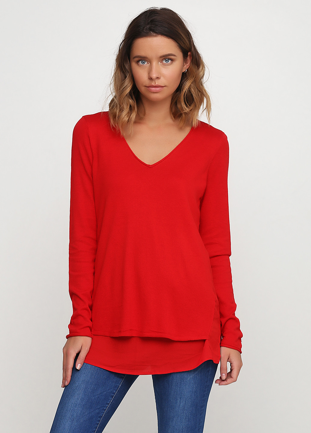 Красный демисезонный пуловер пуловер The Limited