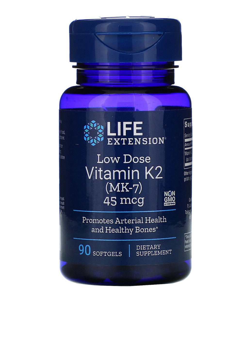 Вітамін К2 45 мкг (90 капс.) Life Extension (251206376)