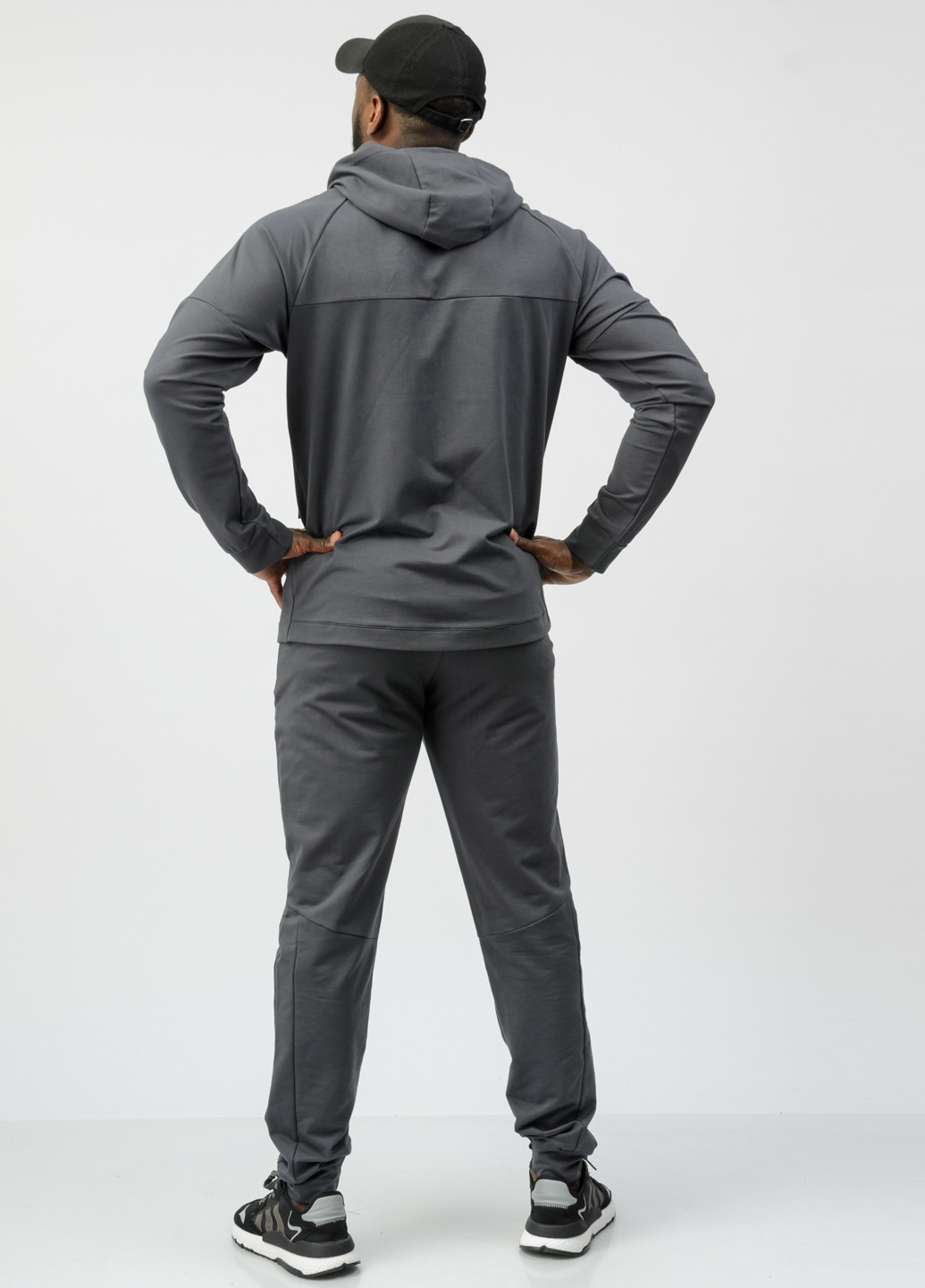 Темно-серый демисезонный костюм (толстовка, брюки) брючный SA-sport