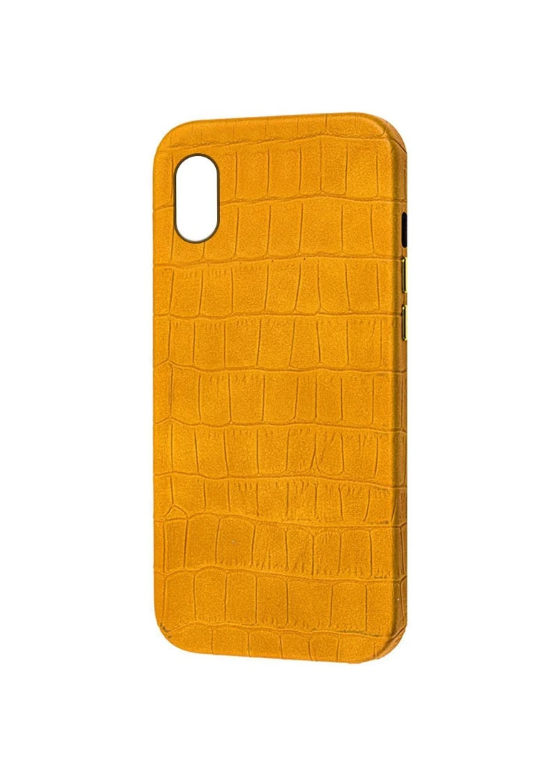 Шкіряний чохол Croco Leather для Apple iPhone XS Max (6.5"") Yellow (is_00000049311_6) Epik (250499334)