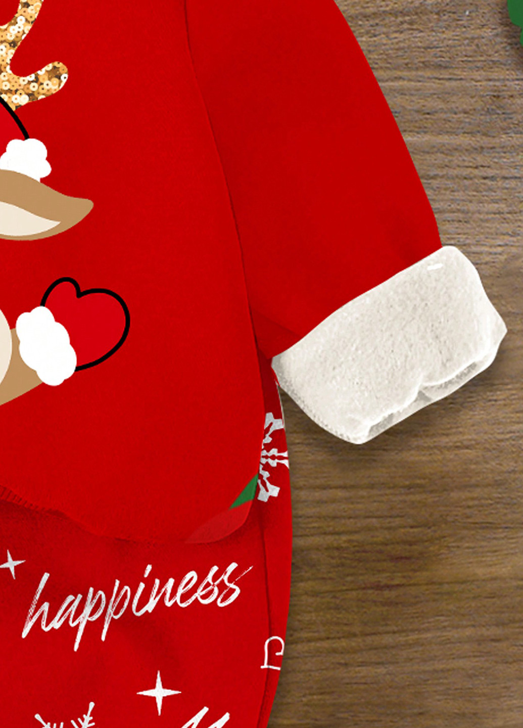 Червоний зимній костюм (світшот, штани) SHEIN