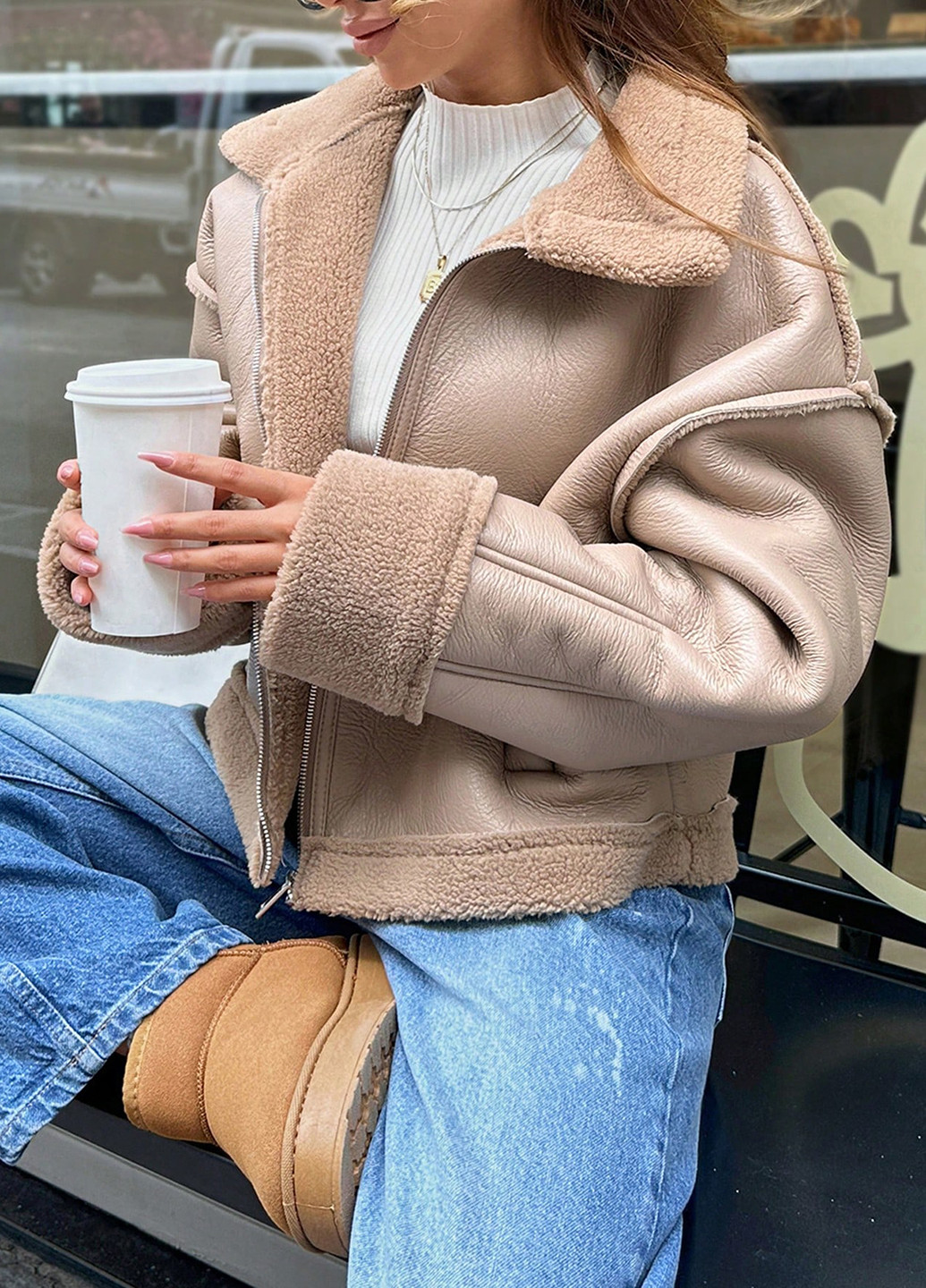 Дубленка SHEIN (341893528)