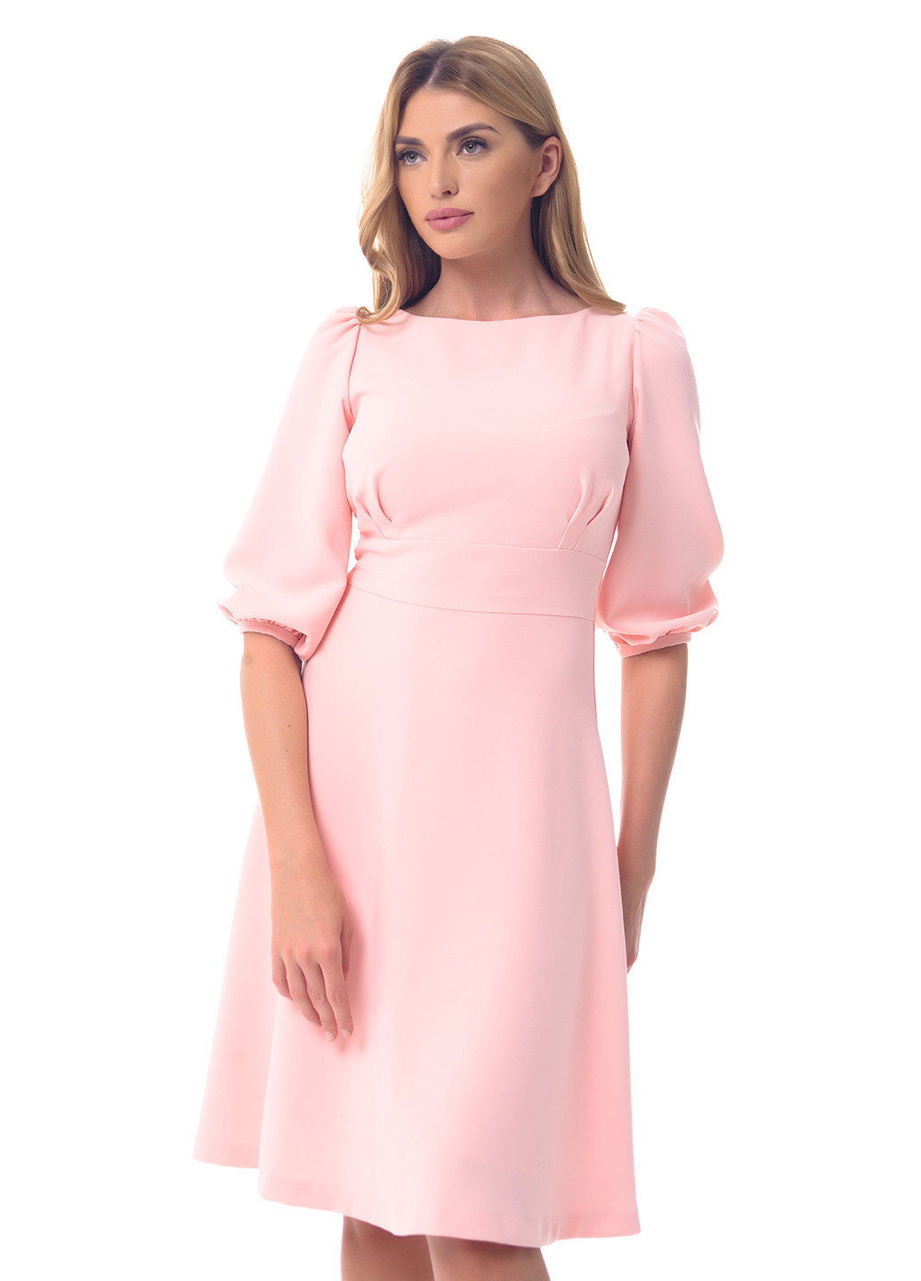 Світло-рожева кежуал сукня GENEVIE однотонна