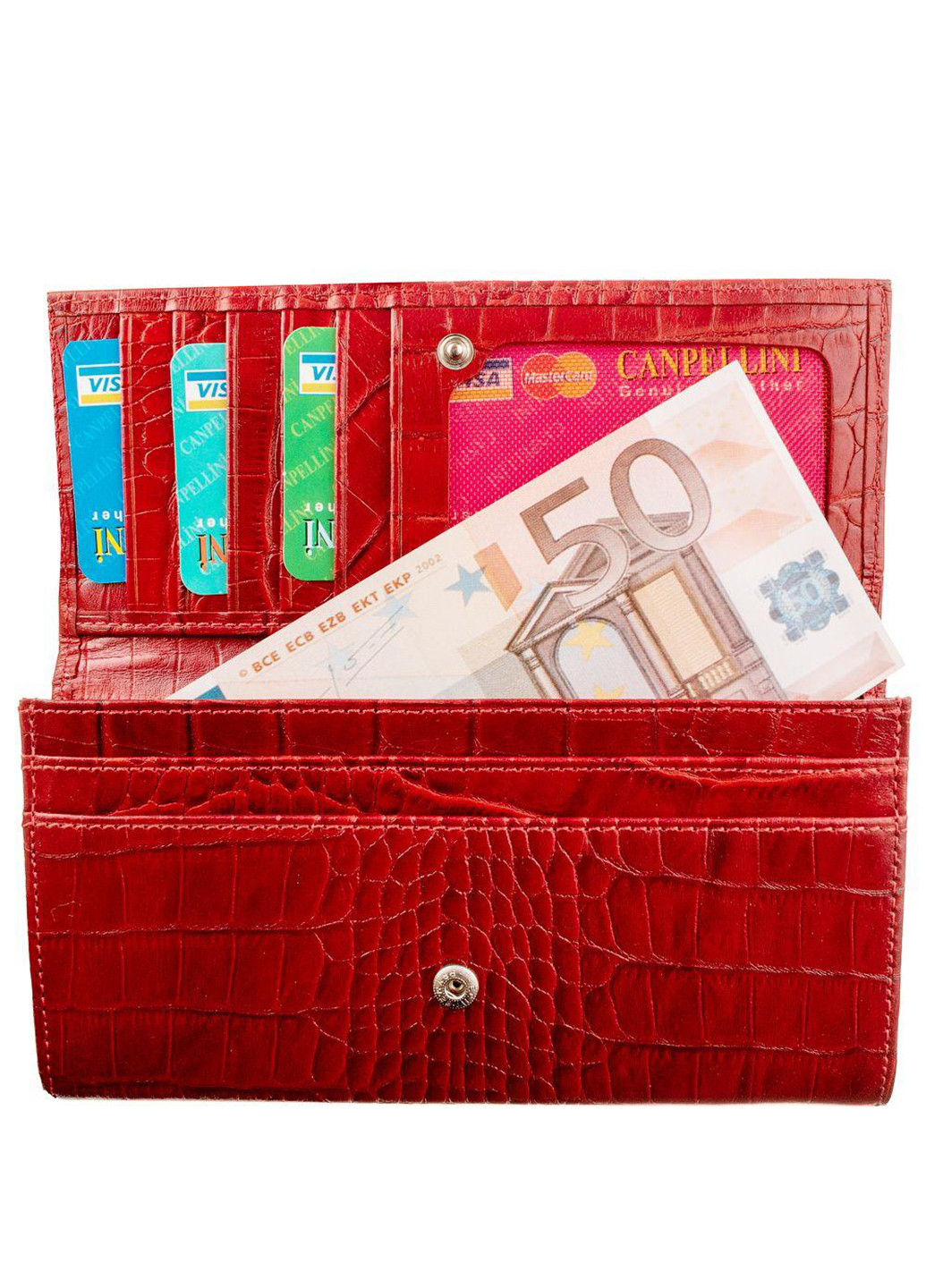 Жіночий шкіряний гаманець 18х9х2 см Canpellini (252126764)