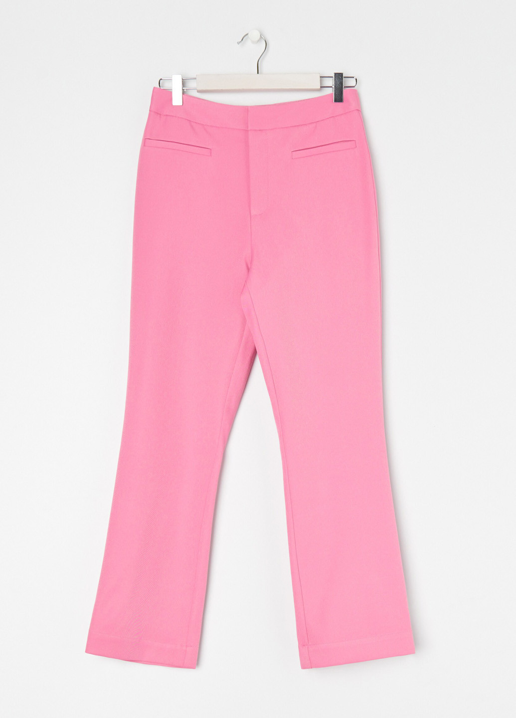Розовые кэжуал демисезонные клеш брюки Sinsay
