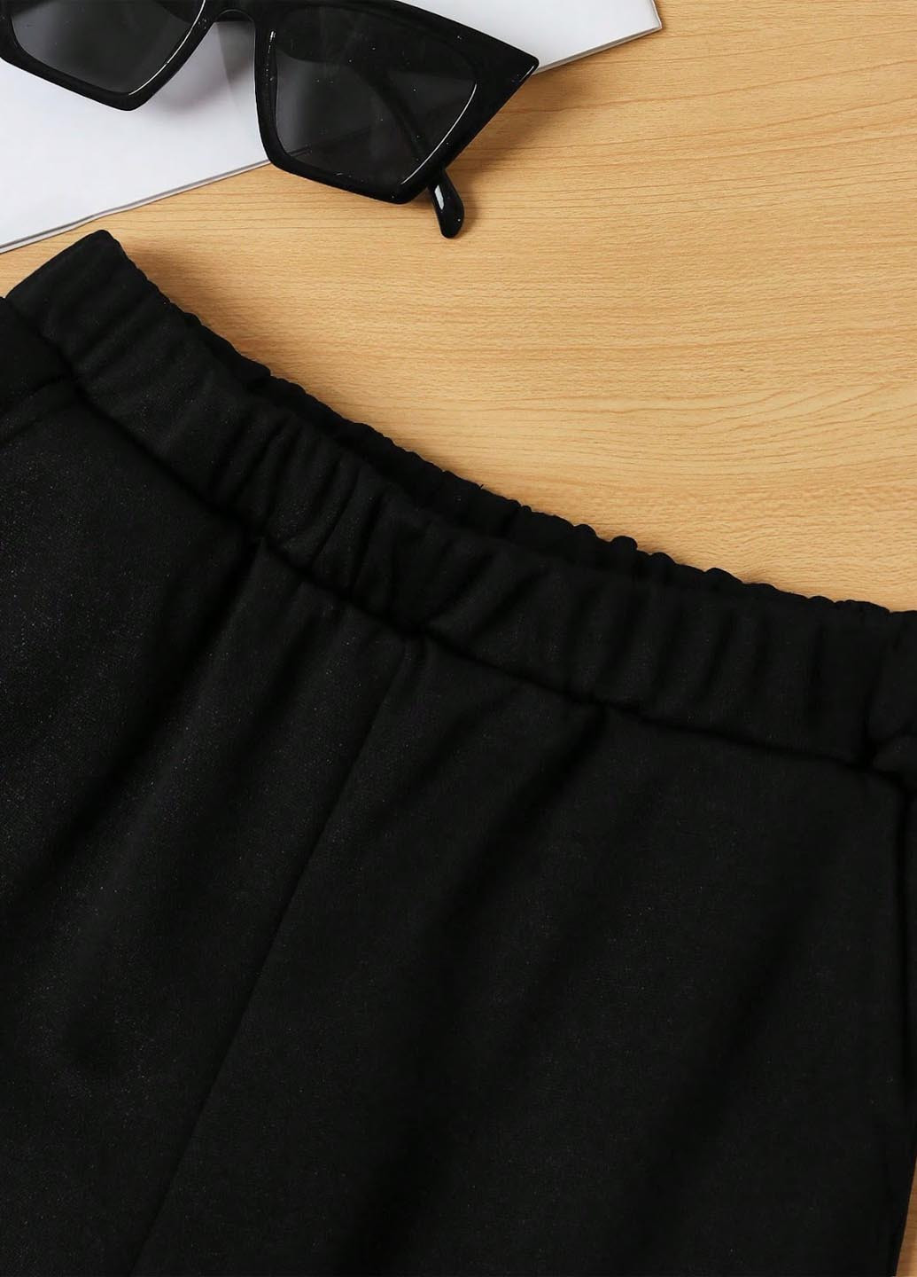 Чорно-білий літній комплект (топ, штани) SHEIN