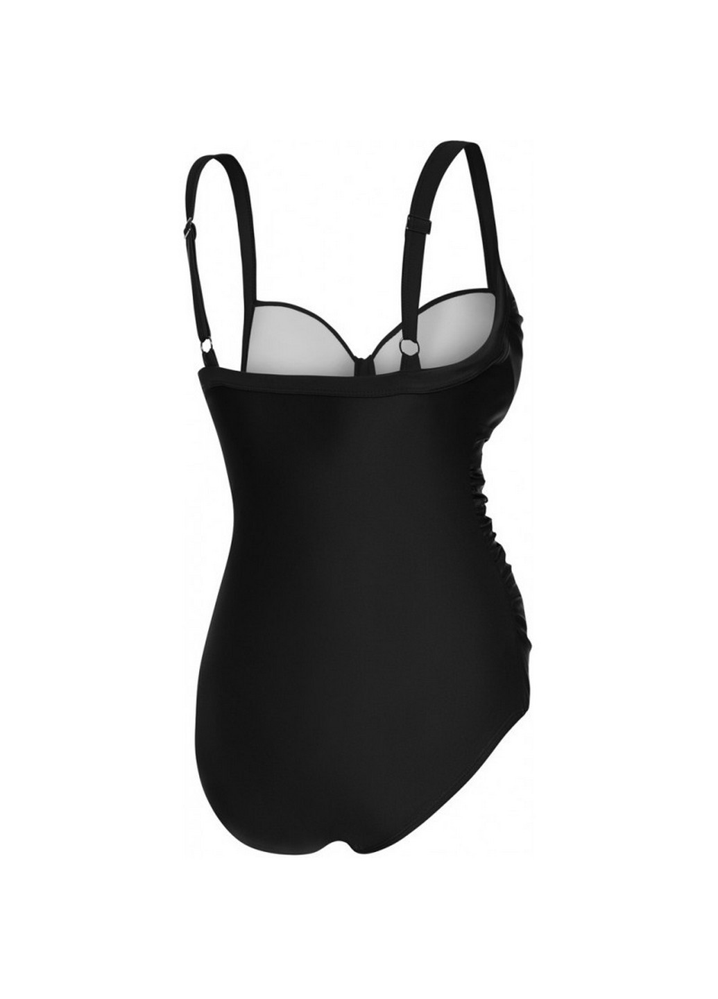 Чорний літній цілісний купальник жіночий 48 Aqua Speed