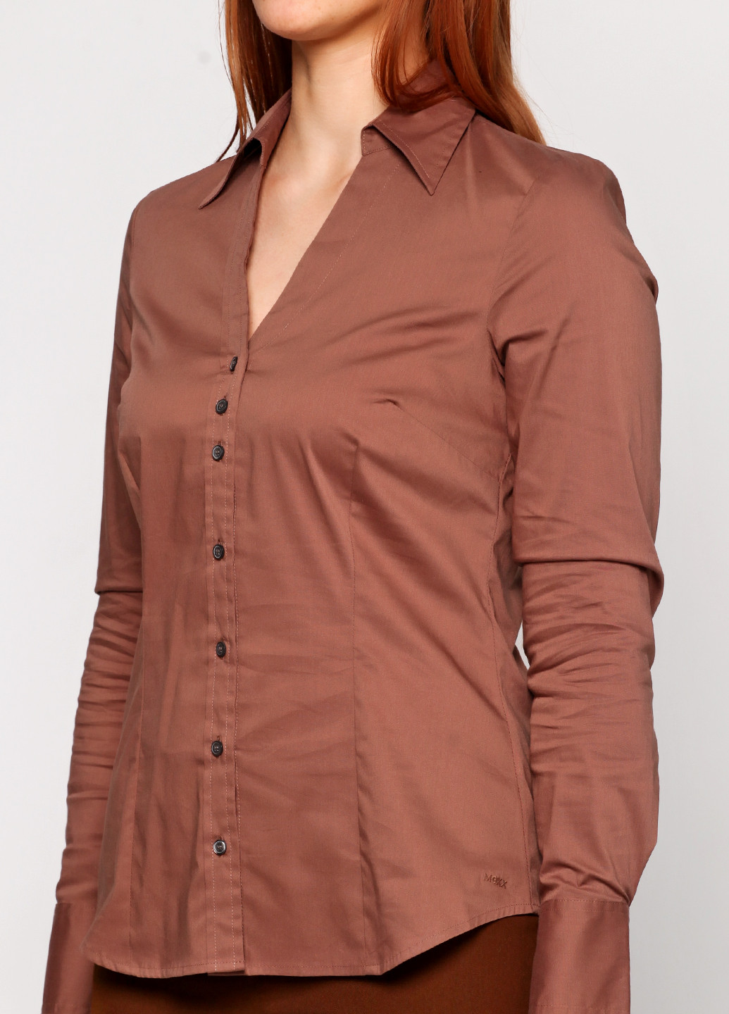 Темно-коричневая летняя блуза Mexx