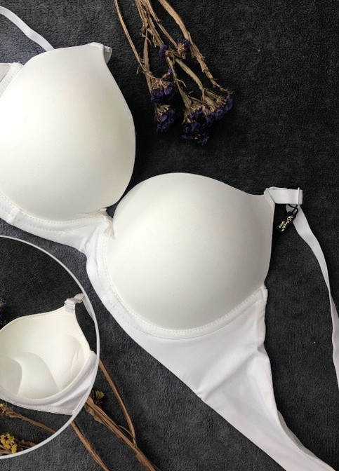 Білий бюстгальтер айвори зефір гладкий 3d тройной пуш ап супер 80bc 85bc 90вс гладкий ліфчик з дуже великим пушап No Brand