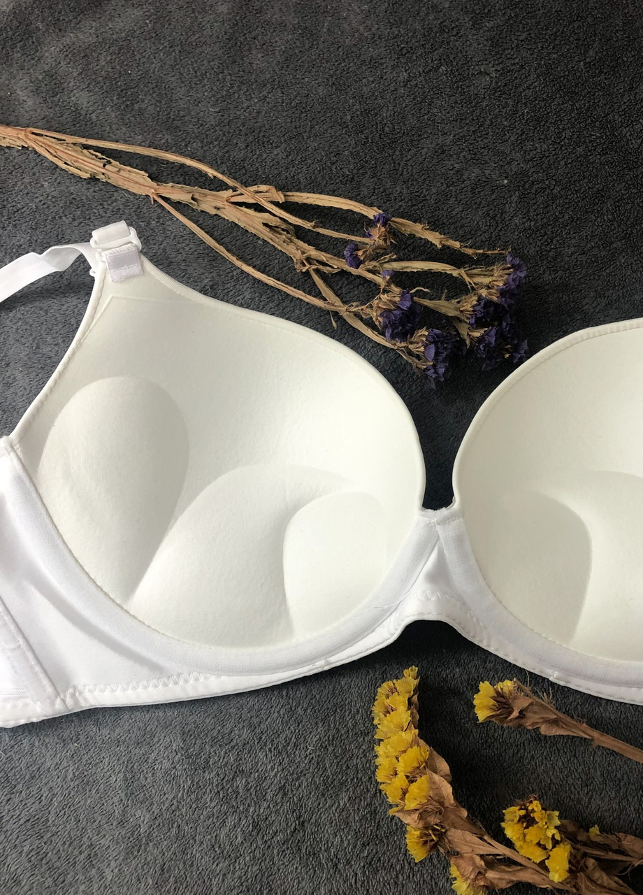 Білий бюстгальтер айвори зефір гладкий 3d тройной пуш ап супер 80bc 85bc 90вс гладкий ліфчик з дуже великим пушап No Brand