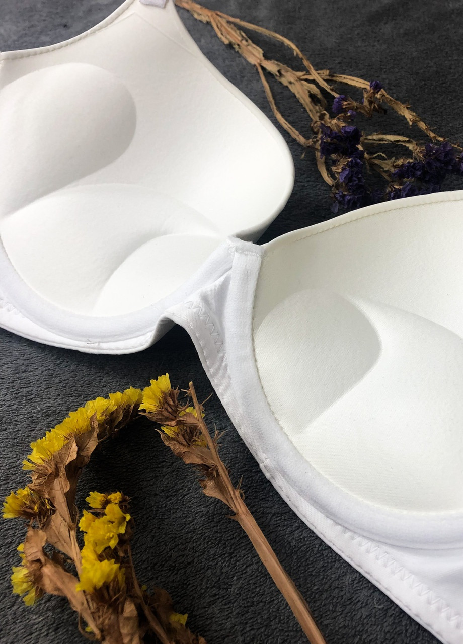 Білий бюстгальтер айвори зефір гладкий 3d тройной пуш ап супер 80bc 85bc 90вс гладкий ліфчик з дуже великим пушап No Brand