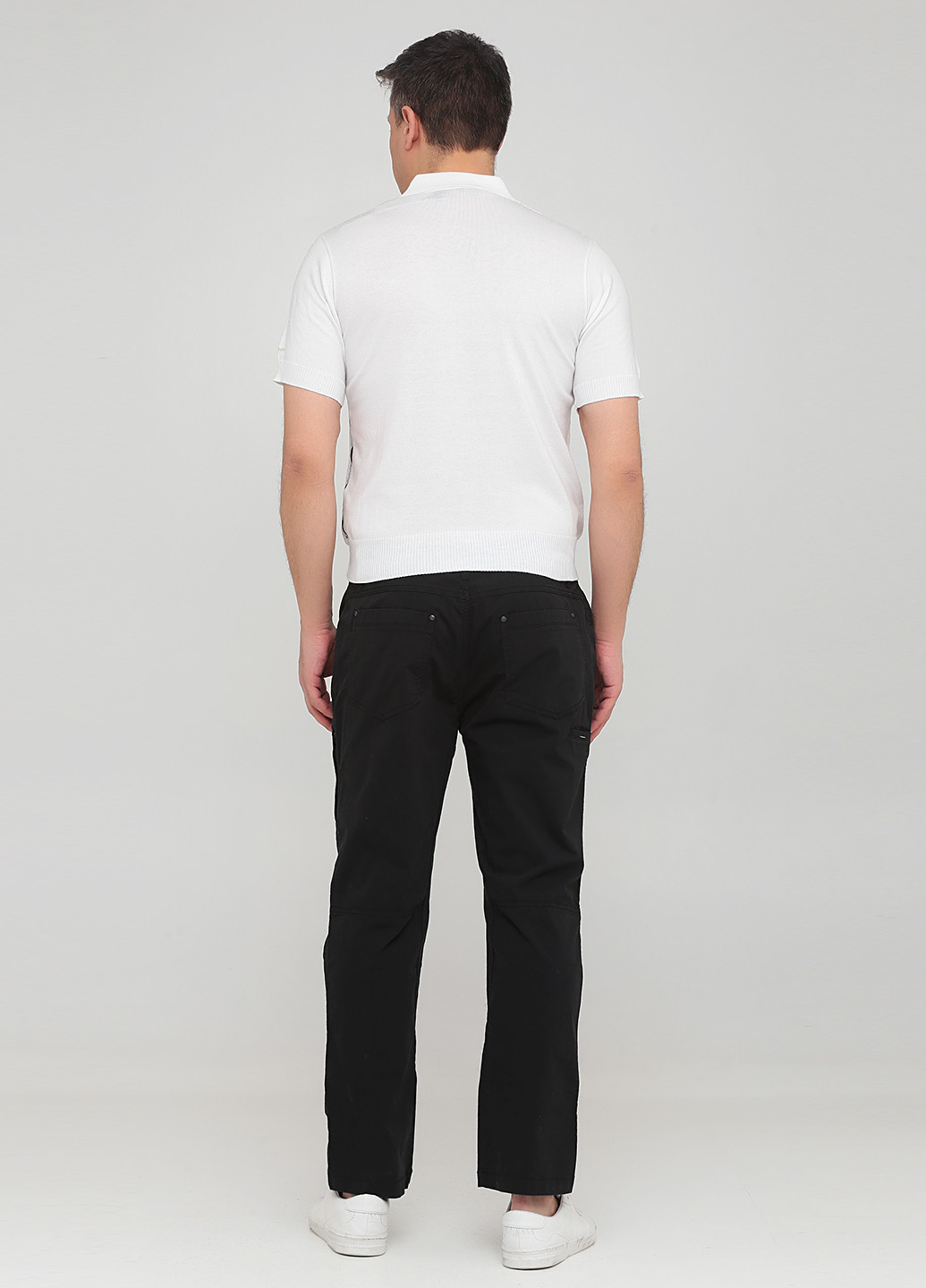 Черные кэжуал демисезонные прямые брюки Canvas