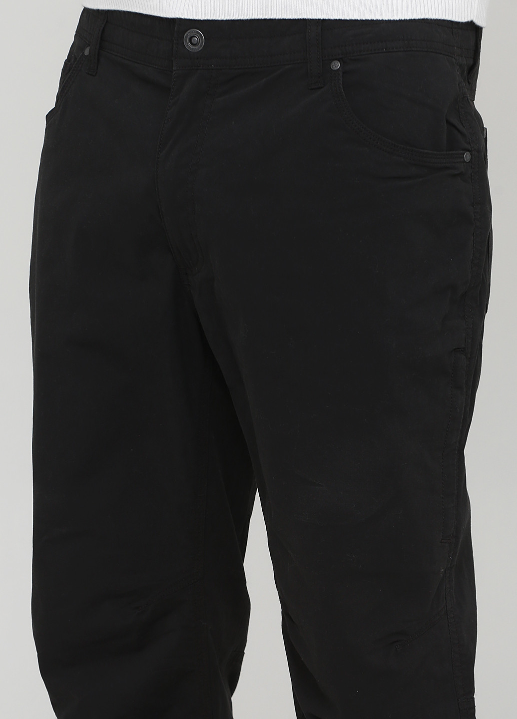 Черные кэжуал демисезонные прямые брюки Canvas