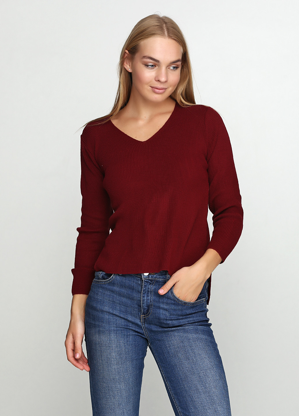 Бордовый демисезонный пуловер пуловер Imperial