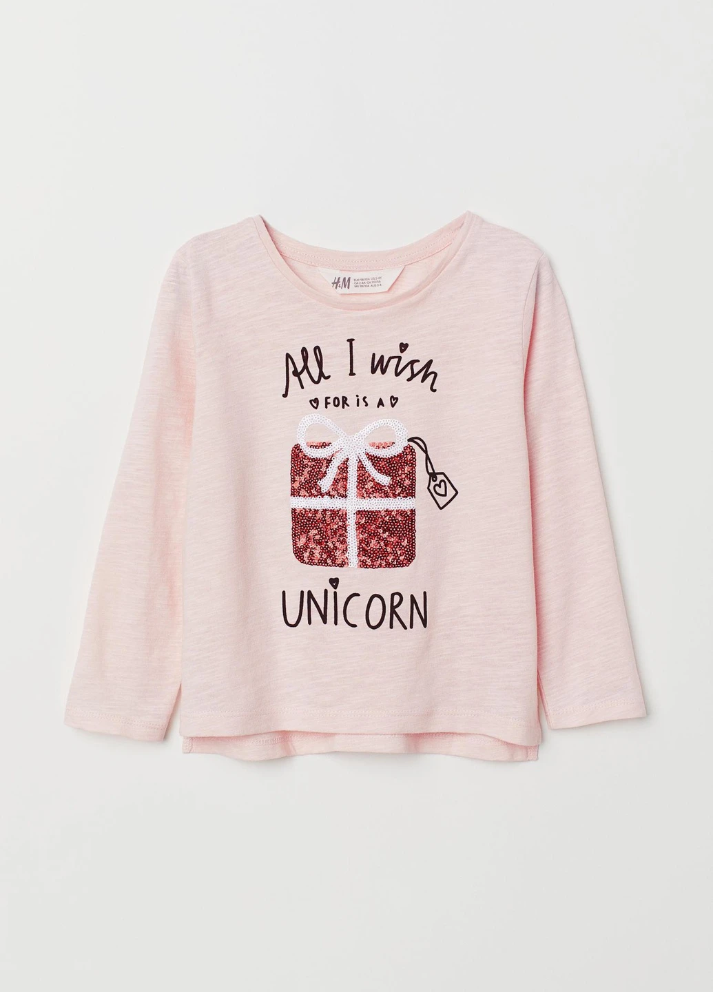 Кофта,рожевий з принтом, H&M (255192676)