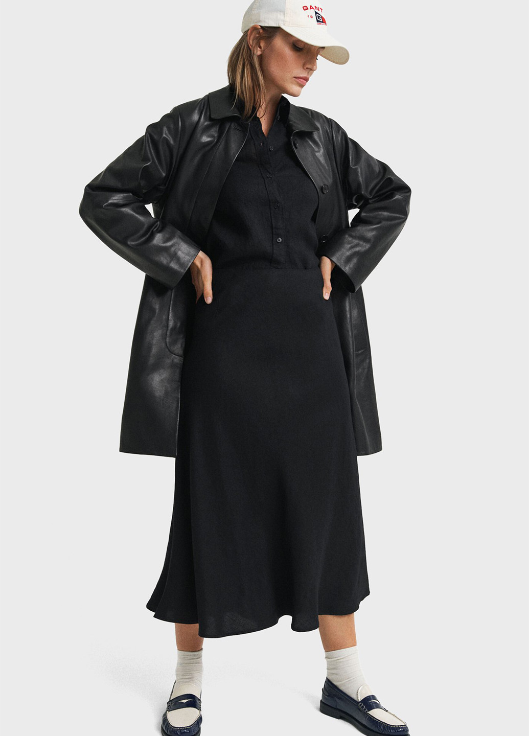 Черная кэжуал однотонная юбка Gant клешированная