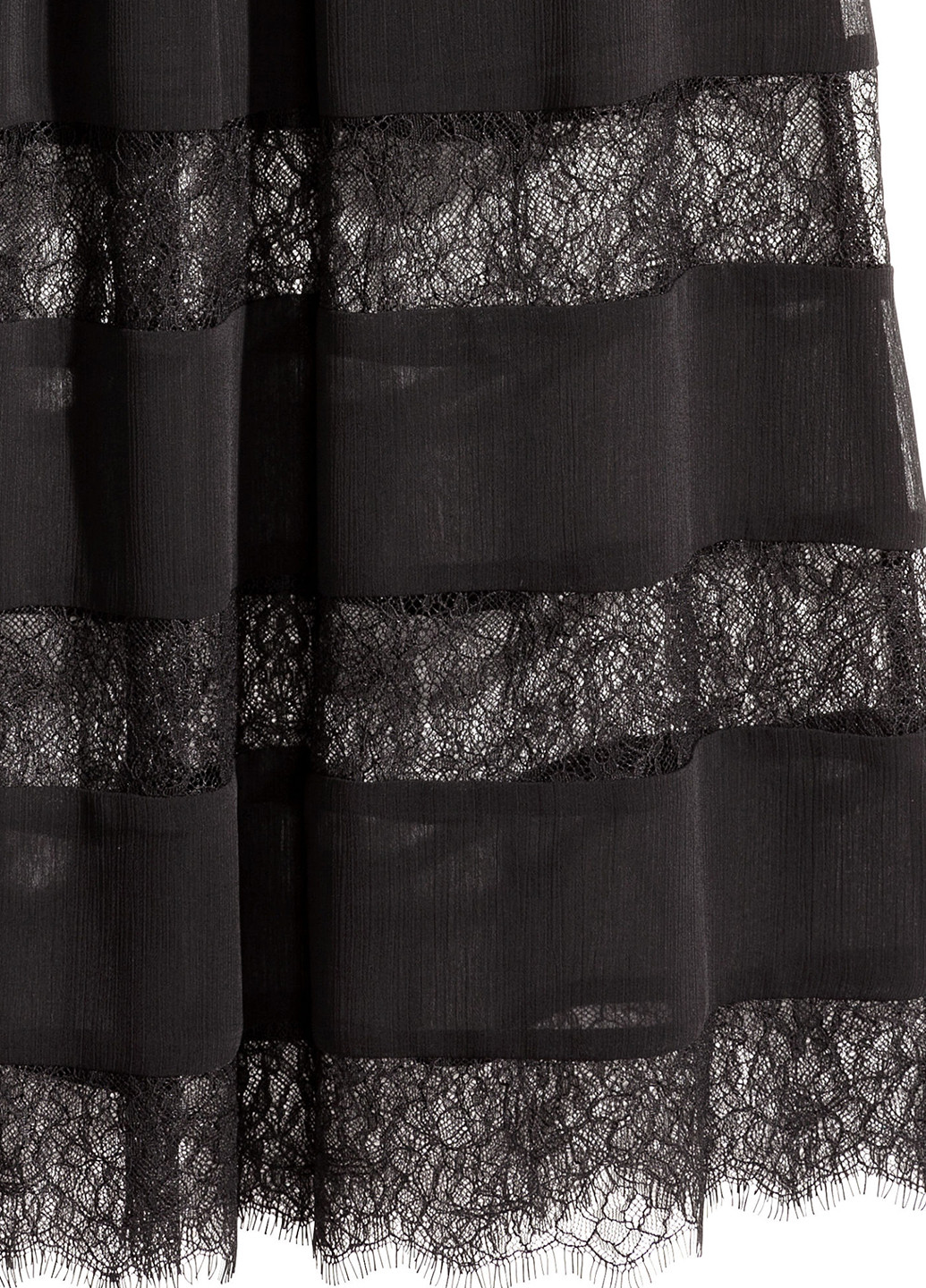 Черная кэжуал юбка H&M клешированная