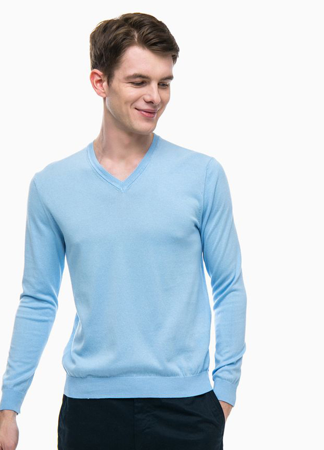 Блакитний демісезонний пуловер пуловер United Colors of Benetton