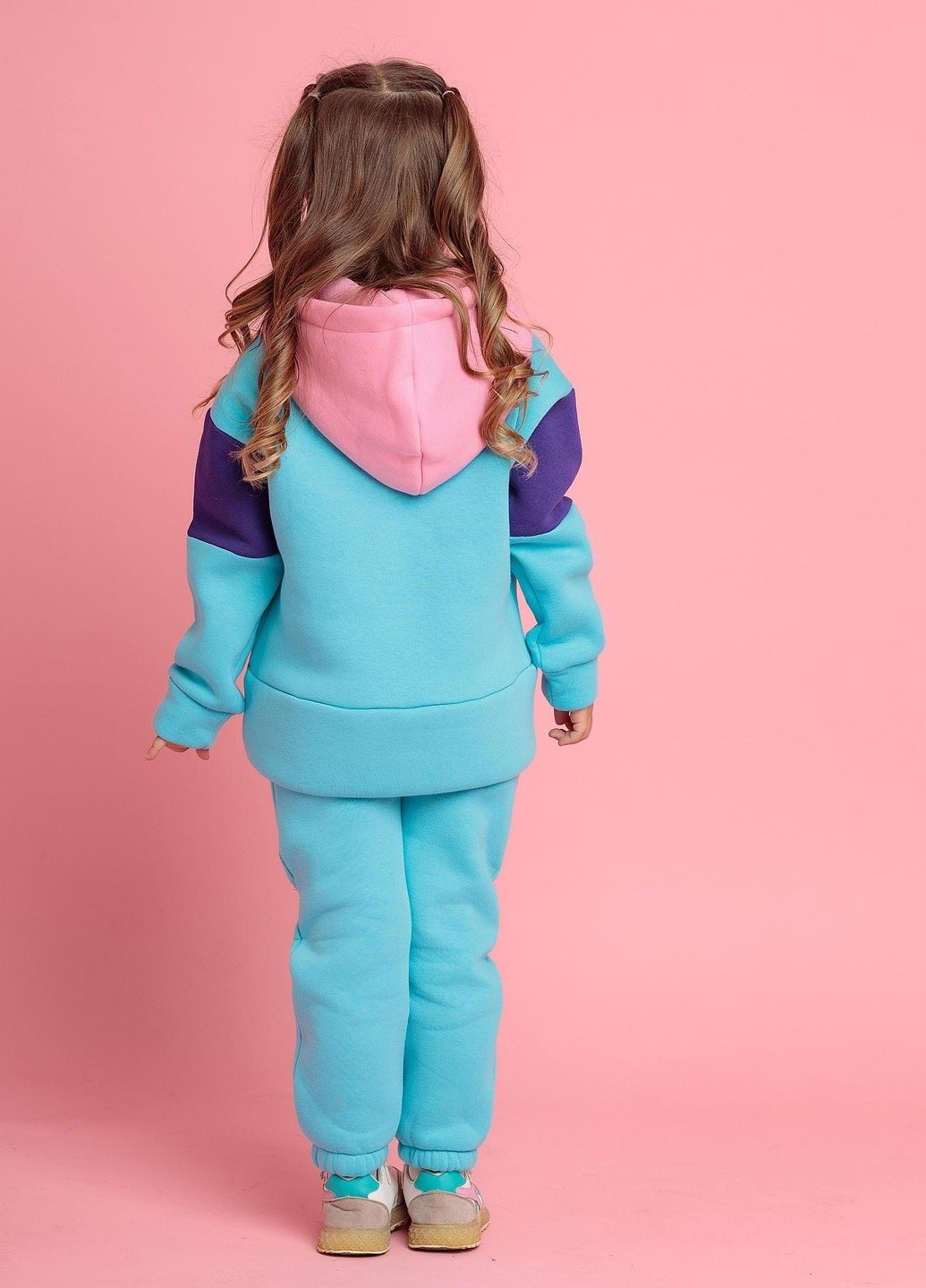 Утеплений дитячий спортивний костюм на флісі для дівчинки Kindamor warm beauty (249929032)