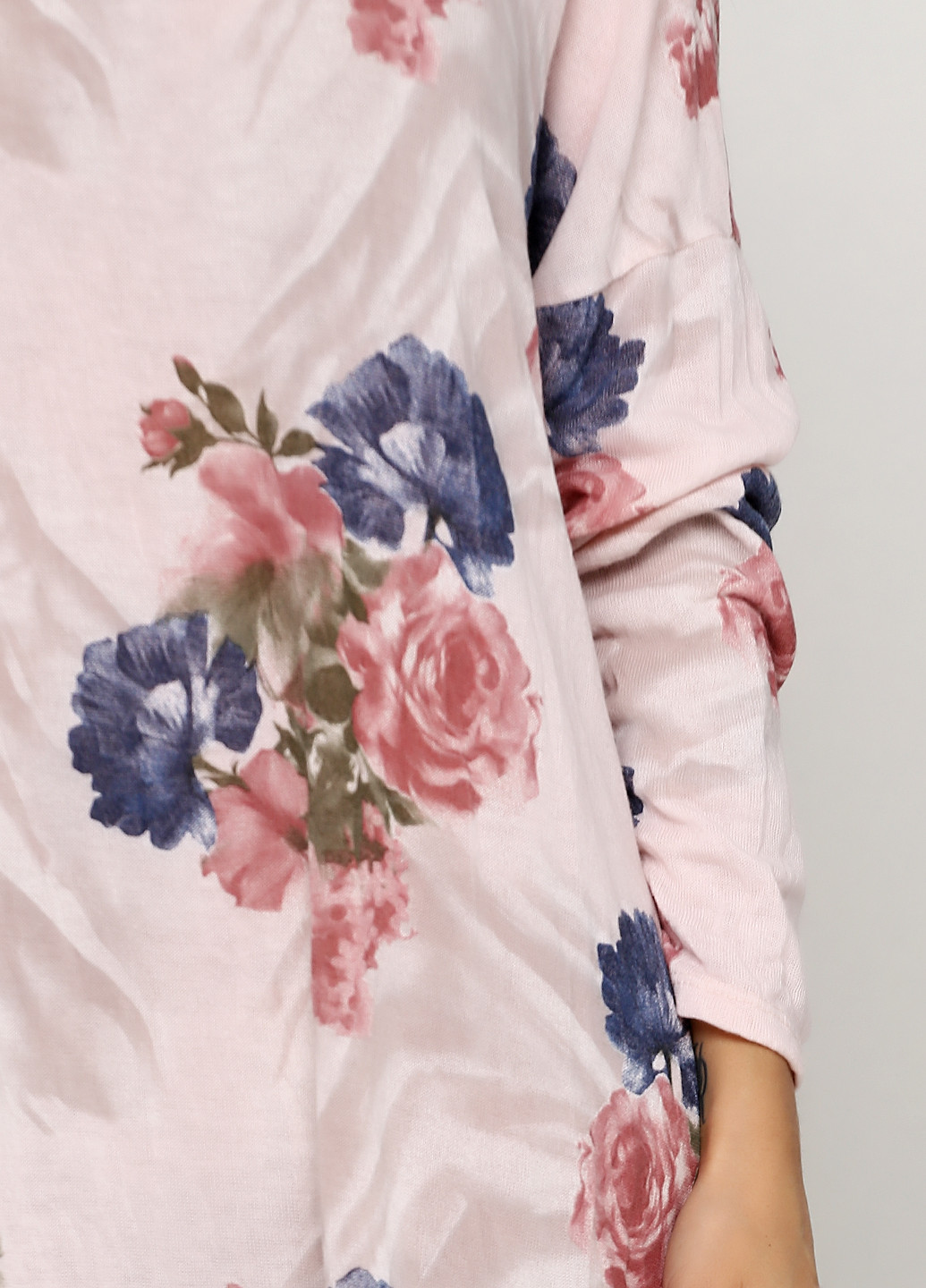 Розовое кэжуал платье оверсайз Italy Moda с цветочным принтом