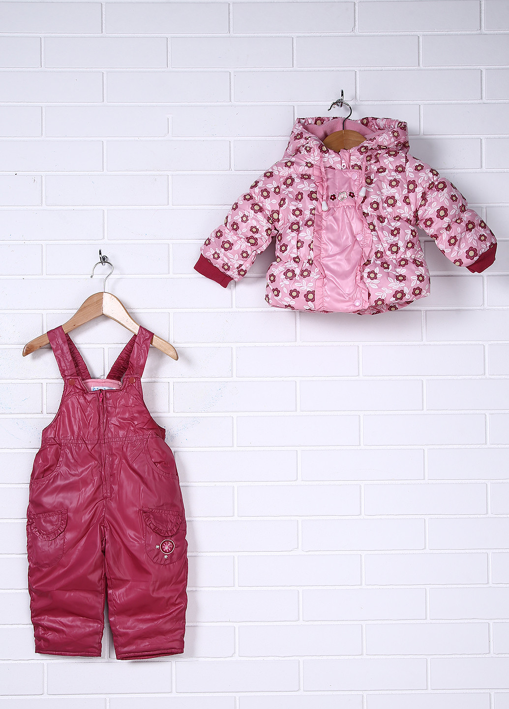 Рожевий зимній костюм (куртка, комбинезон) Aimico