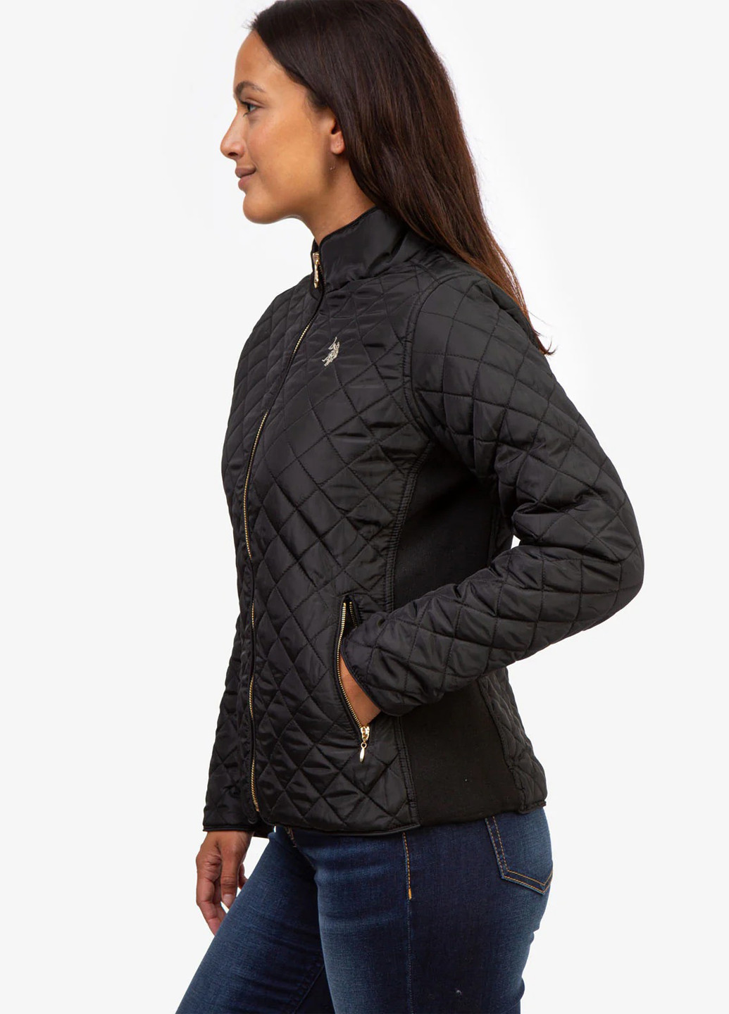 Черная демисезонная куртка U.S. Polo Assn.