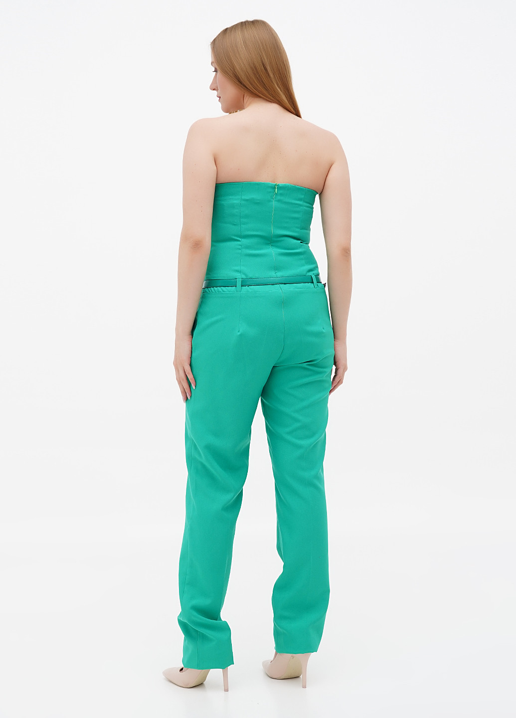Комбинезон Maurini комбинезон-брюки однотонный светло-зелёный кэжуал хлопок, вискоза