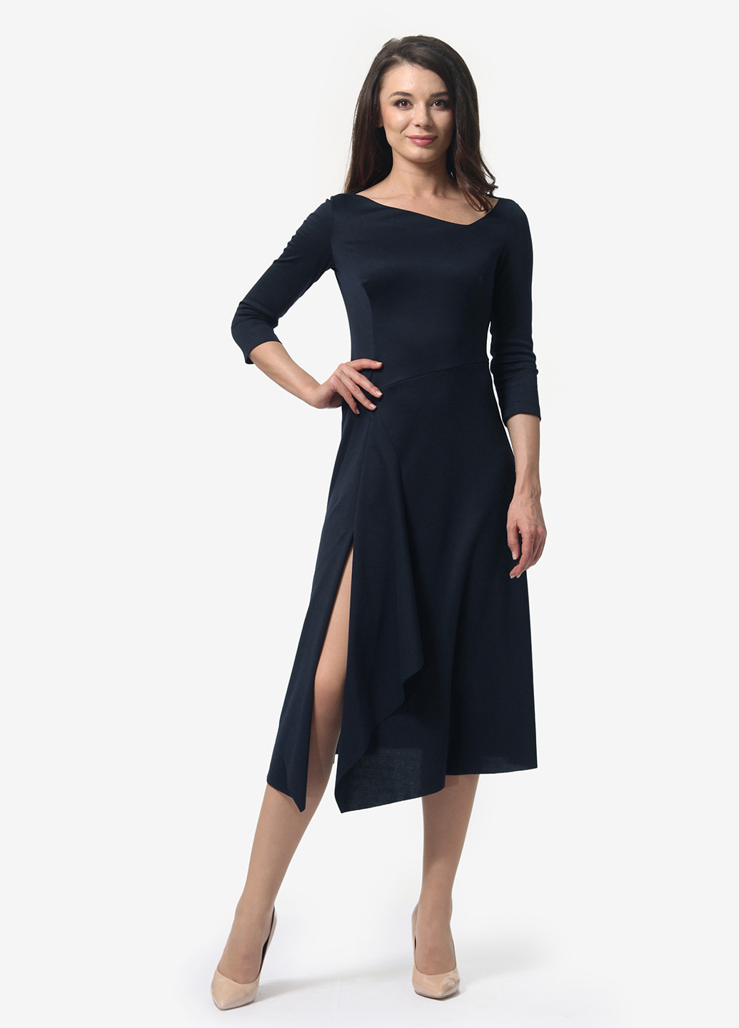 Темно-синя кежуал сукня, сукня Lada Lucci однотонна