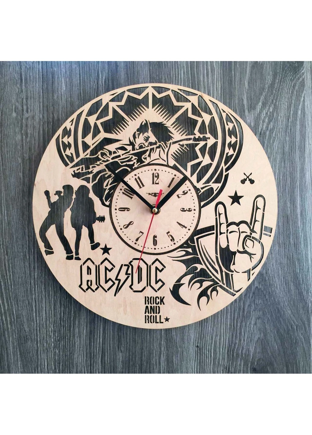 Годинник ручної роботи з дерева "AC/DC" 7Arts (253566992)