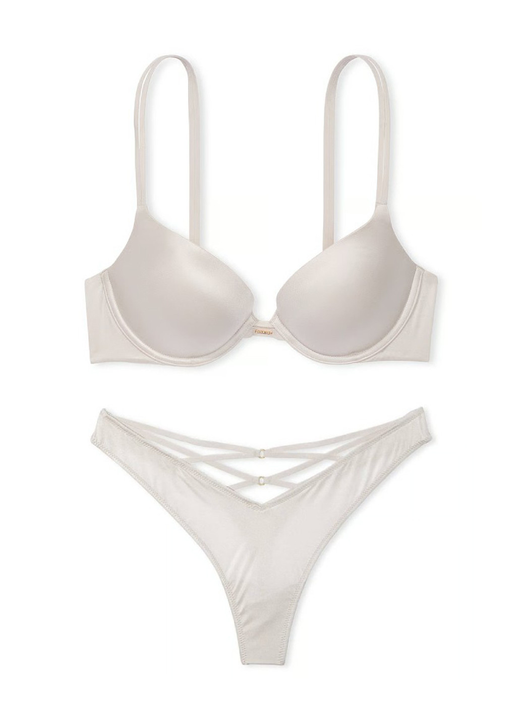 Светло-серый демисезонный комплект (бюстгальтер, трусики) Victoria's Secret