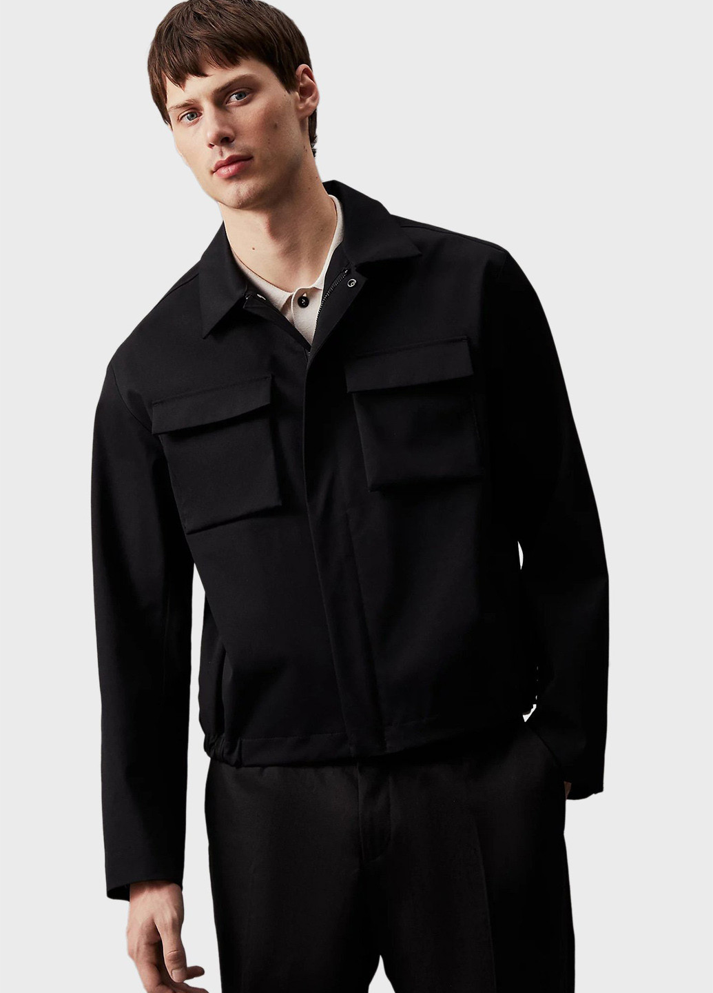 Черная демисезонная ветровка Calvin Klein