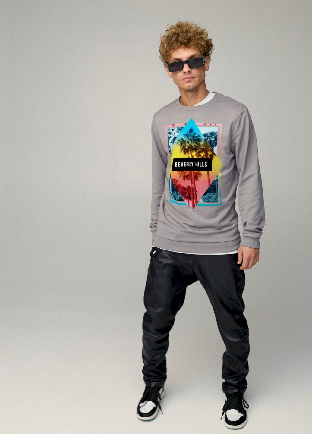 Серый свитшот мужской basic /no flis/ YAPPI (252258830)