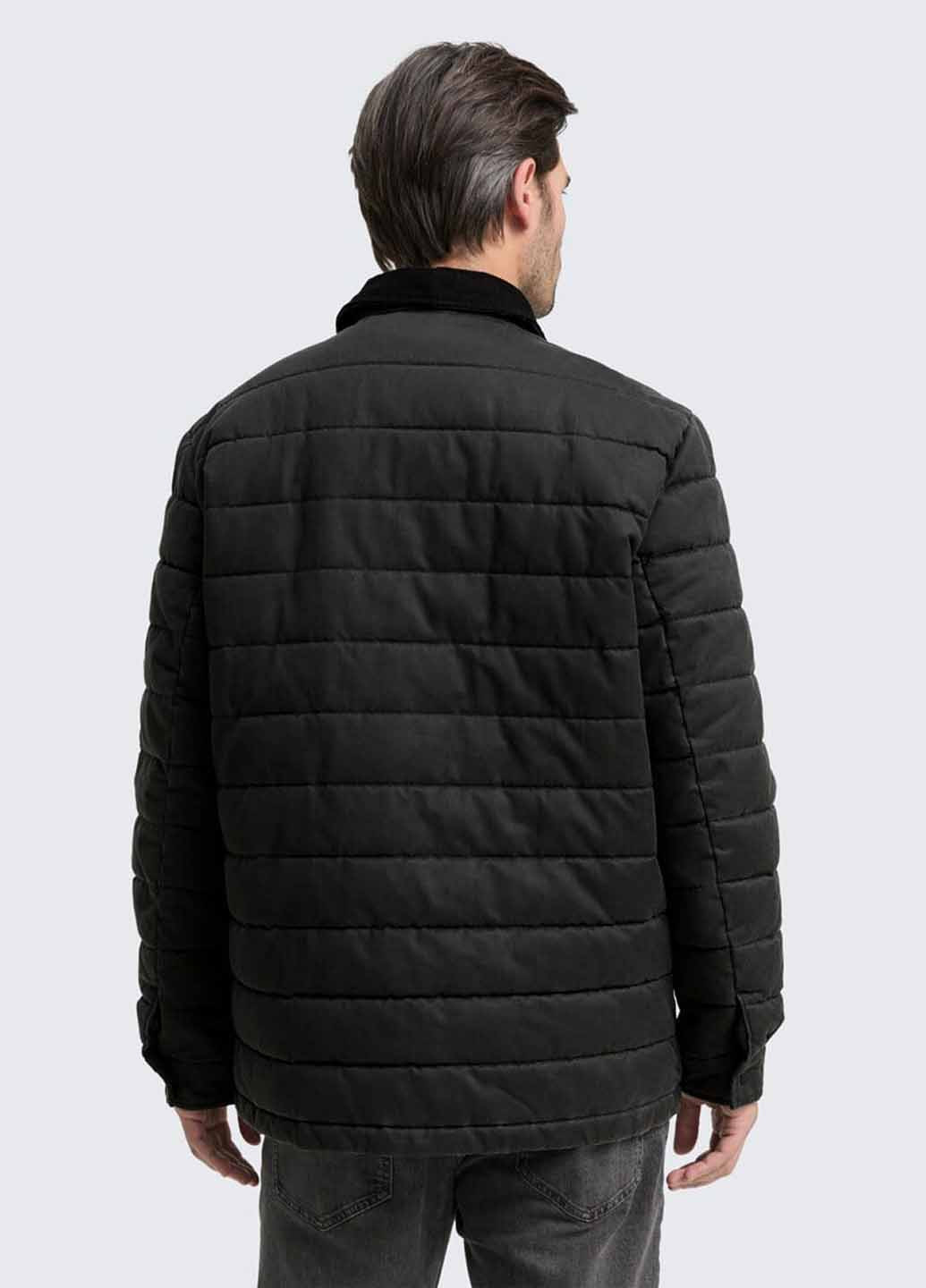 Черная демисезонная куртка Tom Tailor